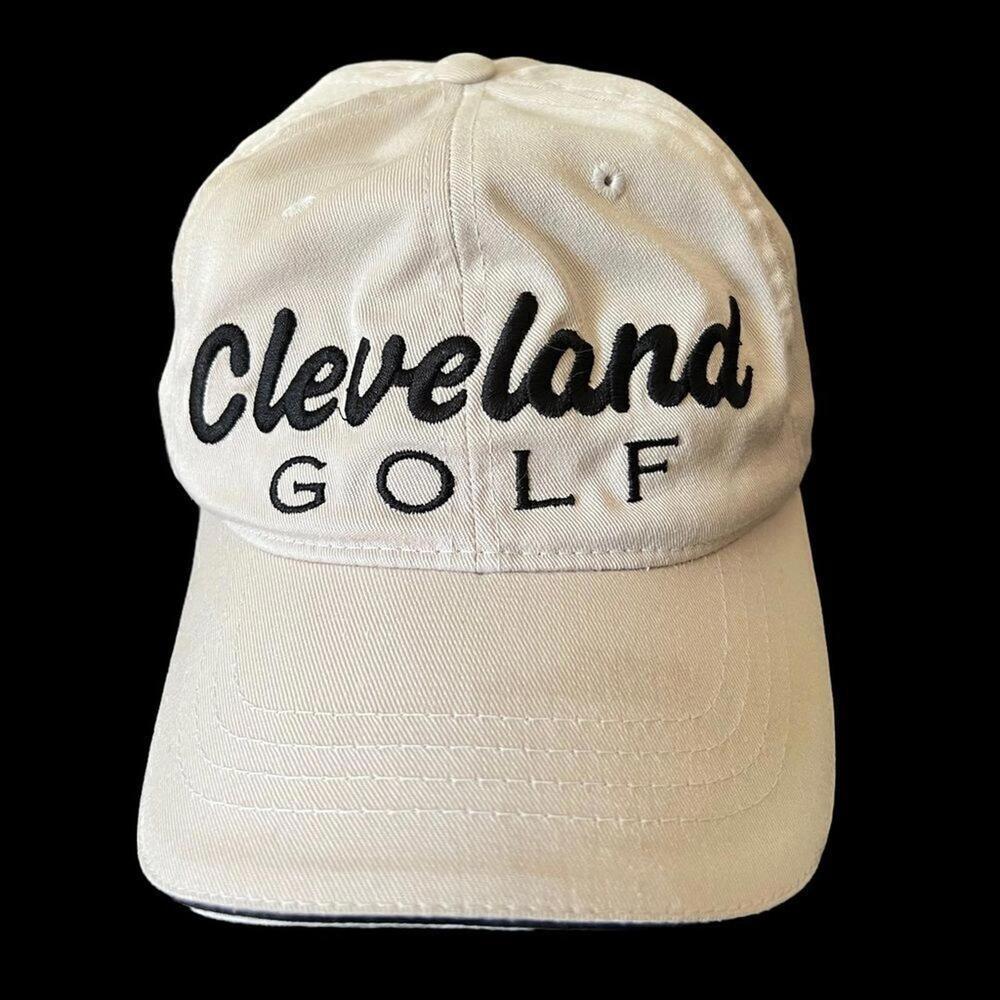 Cleveland Golf Tan Flexfit Hat One Size Embroidered Logo Adjustable Cap